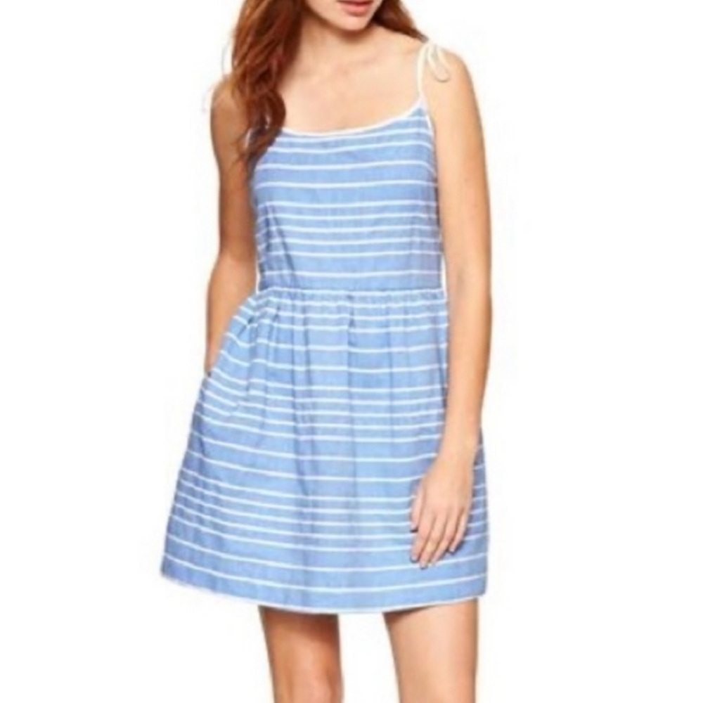 Gap Blue and White Striped Dress Size 8